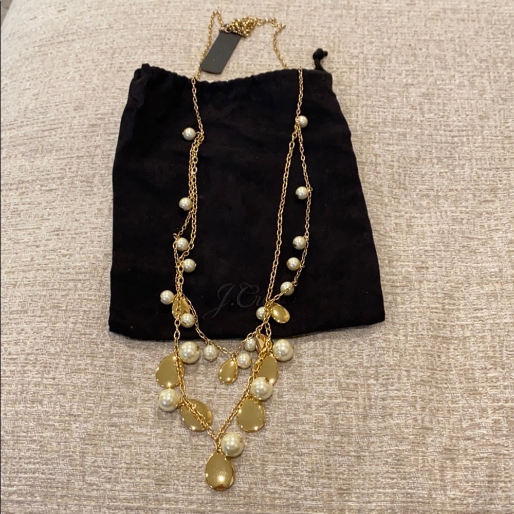 NWTs J crew gold and pear necklace